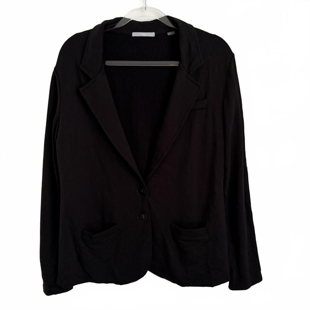 Tart | Women’s Black Blazer Jacket Soft Stretchy Flat Front Pockets Size XL